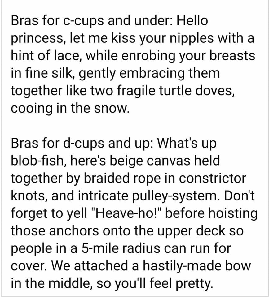 Big ‘Ol Ugly Bras