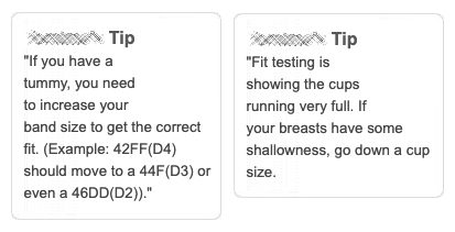 More examples of inconsistent sizing