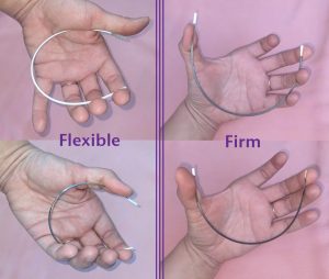 Flexible and firm bra underwires