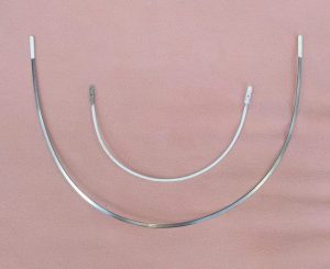 Two different sized bra underwires