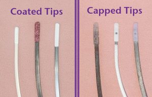 Two different types of underwire tips