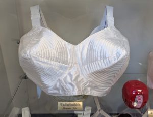 A satin bullet bra in the bra museum