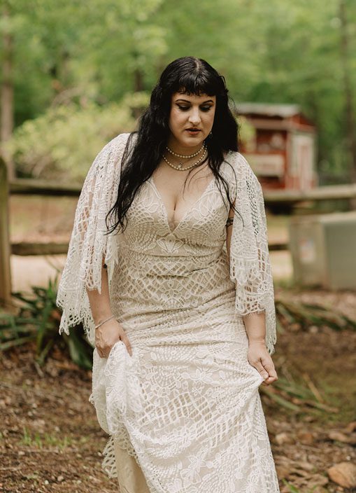 Wedding bra and dress together