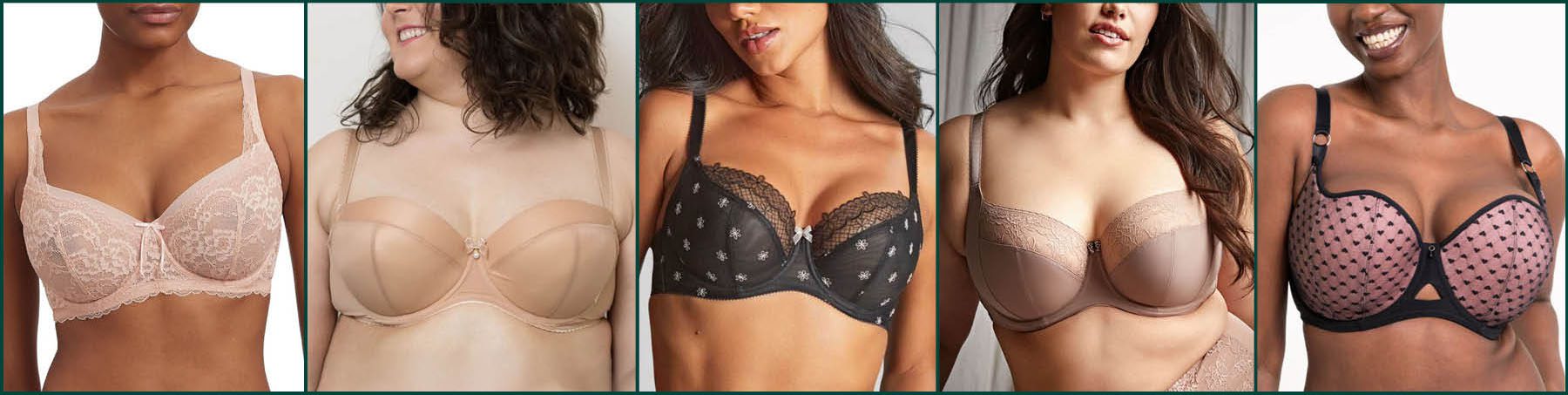 Five examples of balconette bras