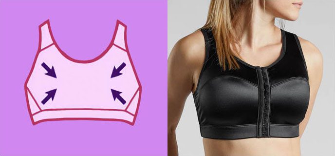 Compression sports bra