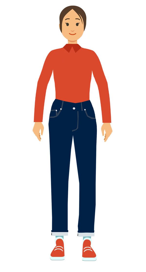 Well fitting jeans, similar to bra bands.